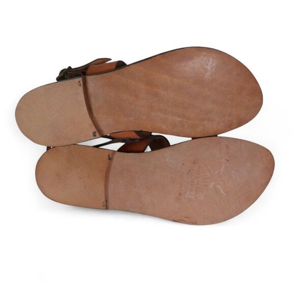 Vintage Made in Italy 1508 Leather Slingback Sandals Brown Women's 7M - Picture 9 of 11